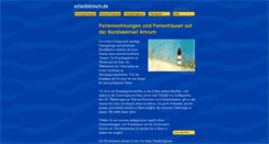 Desktop Screenshot of amrum.urlaubstraum.de